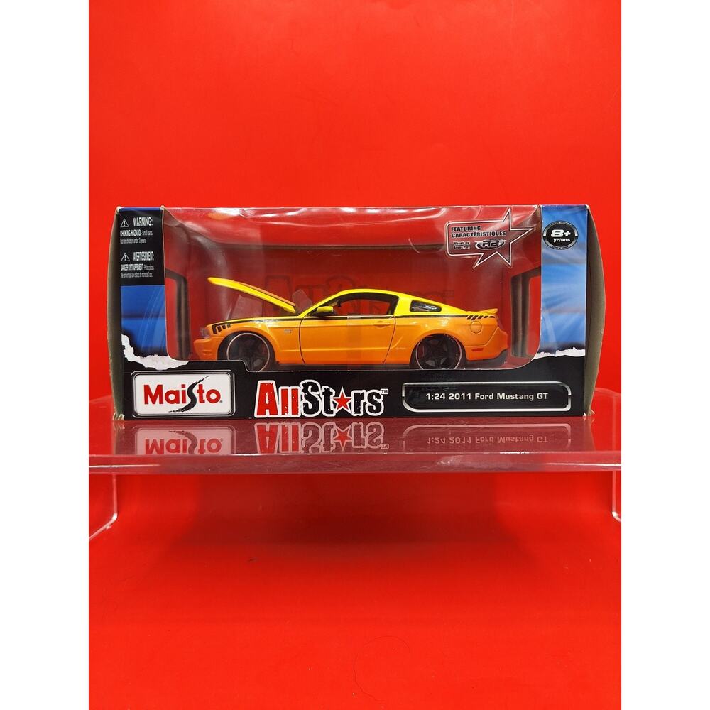 2011 Ford Mustang GT MAISTO Diecast 1:24 Yellow/Orange Maisto All Stars